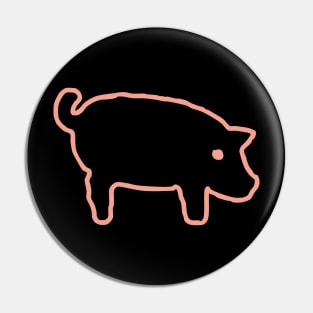 Pig art Pin