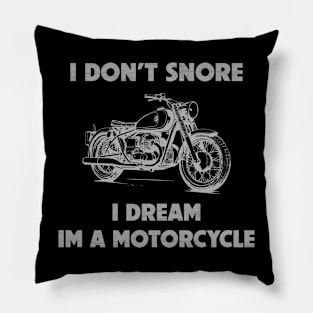 Funny Motorcycle Vintage Style Pillow