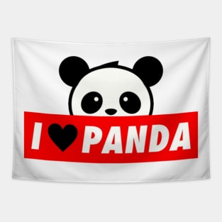 I Love Panda Tapestry