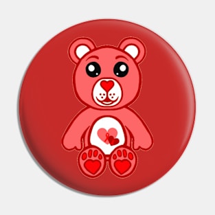 Red Warrior Bear 2.0 Pin