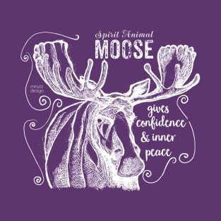 spirit animal - moose - white T-Shirt