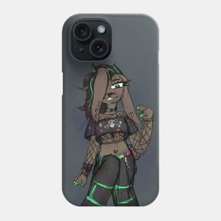 Furry Anthro Scene Bunny Doodle Print Phone Case