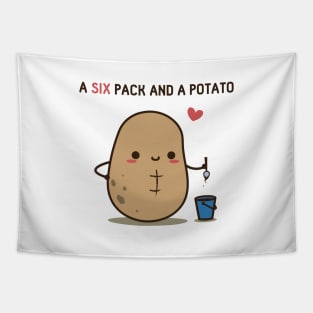 A Six Pack and A Potato Tapestry