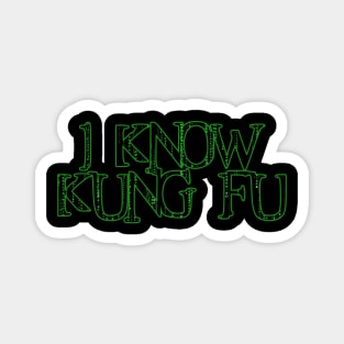 I Know Kung Fu Quote Magnet