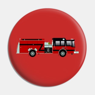 Red with Black Fire Engine Pin