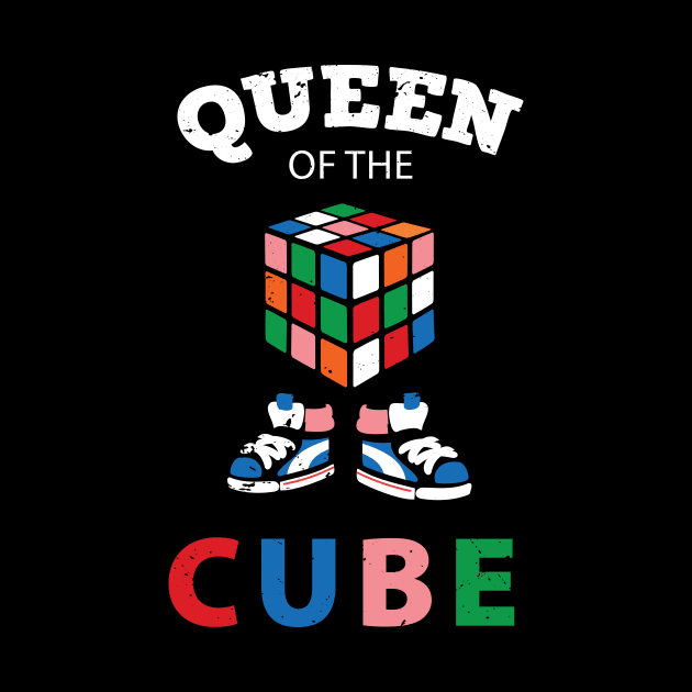 Queen Of The Cube Rubik's Rubiks Cube Rubik Cube Retro Colorful son Cube Game math kids gift Fun Gift for Cuber Spinning Rubix by Anodyle