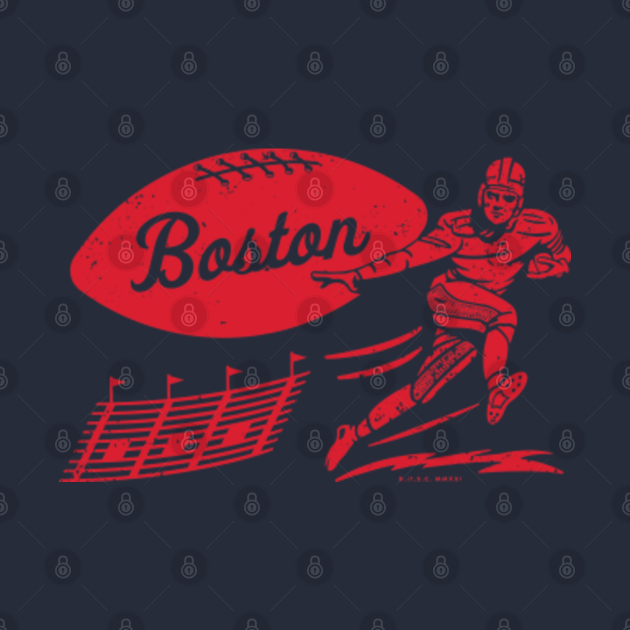 Discover Vintage Football - Boston Patriots (Red Boston Wordmark) - Boston Patriots - T-Shirt