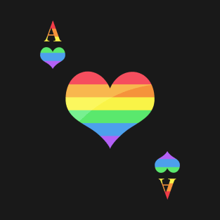 Peace Ace / Rainbow Hearts T-Shirt
