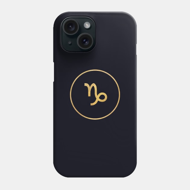 Capricorn Zodiac Sign Symbol Phone Case by MadCanvas