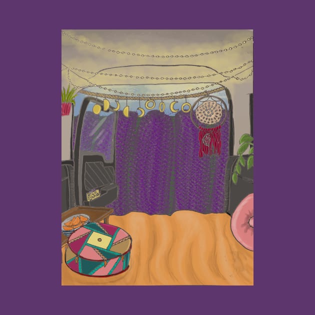 Camper Van Life - purple view by Ethereal Designs