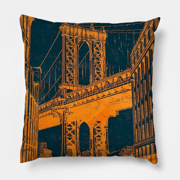 Brooklyn, NYC Pillow by Jirka Svetlik