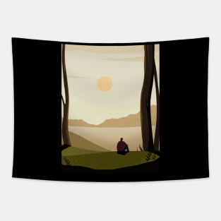 Waiting Under The Sun Tapestry