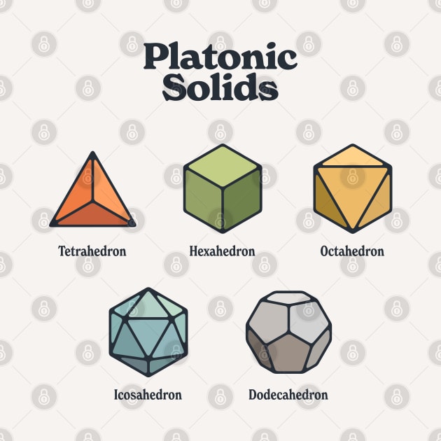 Platonic Solids - Colorful by souloff