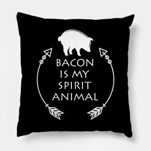 Bacon is my Spirit Animal Funny Pig Pillow