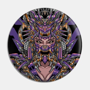 great geisha mecha illustration Pin