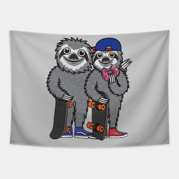 Sloth is Life Tapestry by Plushism