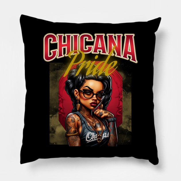 Chicana Pride Pillow by Absinthe Society 