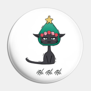 Festive Feline - Grumpy Christmas Cat Pin