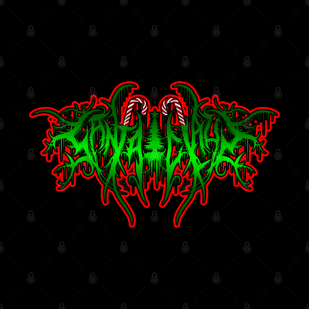 Santa Claus black metal design (green) by Tmontijo