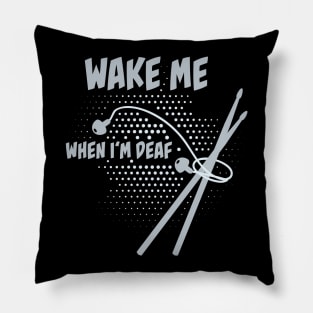 Deaf Drummer (white) Pillow