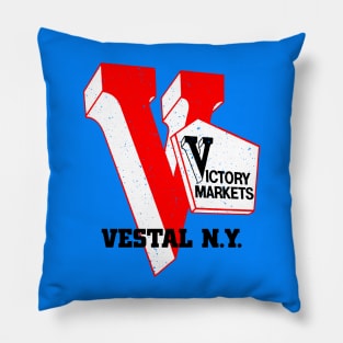 Victory Market Former Vestal NY Grocery Store Logo Pillow