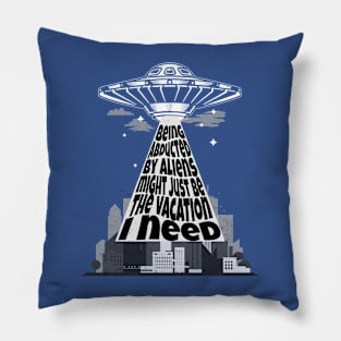 Alien Abduction Vacation Pillow