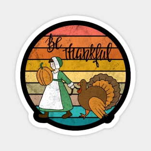 Thanksgiving Pilgrim and Turkey Magnet