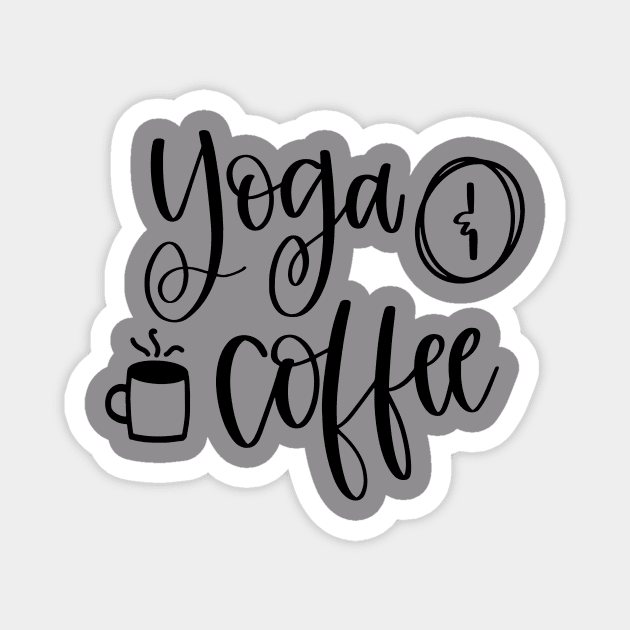 Yoga and Coffee Magnet by GreatGraphics3