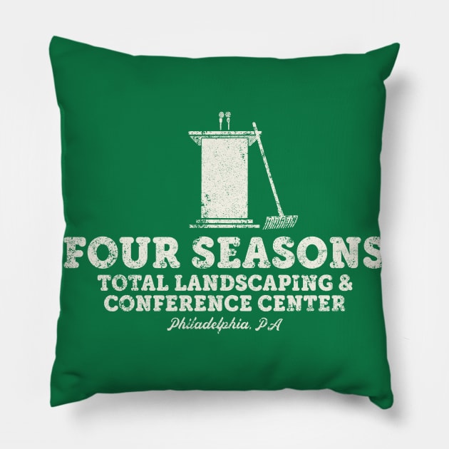 Four Seasons Total Landscaping and Conference Center Pillow by Zachterrelldraws