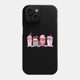 Womens Valentines Day Coffee Couple Matching Family Phone Case