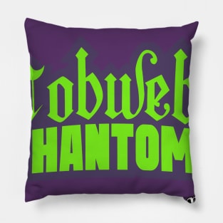 Cobwebs & Phantoms - Halloween Logo Pillow