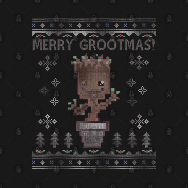 Guardians Of the Galaxy Merry Grootmas Christmas Knit Pattern by box2boxxi