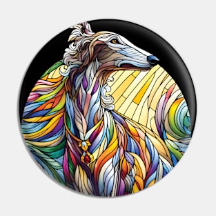 Borzoi, stained glass. I love borzois. Pin