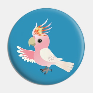 Cute Major Mitchell's cockatoo Pin