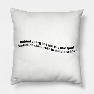 Behind every Hot Girl is a Fanfic Pillow