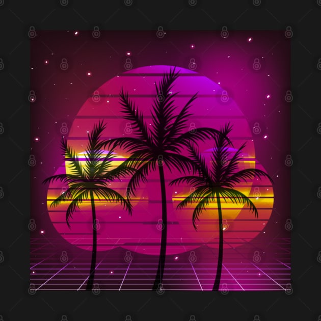 80s retro sunset by ChasingTees