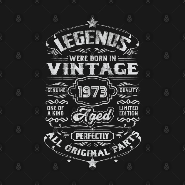 1973 Birthday Vintage Gift For Legends Born 1973 by DigitalNerd