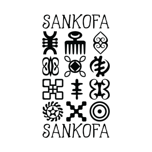 Sankofa Collection. African Adinkra Symbols. T-Shirt