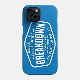 Diecast Breakdown - Quality Entertainment Patch (White on Blue) Phone Case