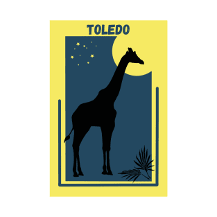 Toledo in Ohio, United States - Zoo Destination Vintage Style Geometric Modern Poster T-Shirt