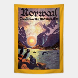 Vintage Travel Poster from Norway Tapestry