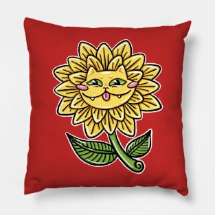 Sunny Sunflower Cat Pillow