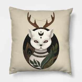 Colorful Occult Cat Pillow