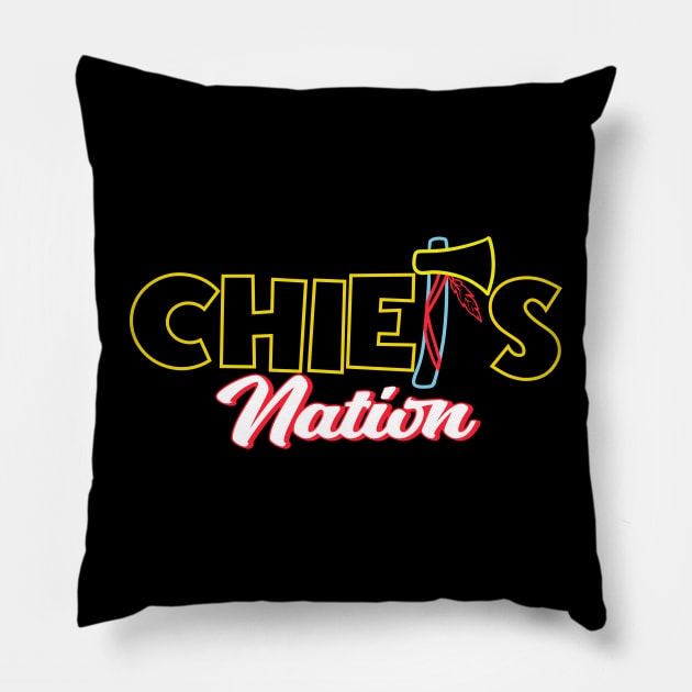 Chiefs Nation Pillow by Zivanya's art