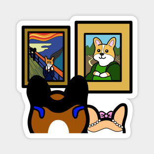 Corgi at the Museum Magnet