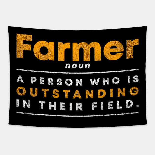 Farmer Retro Farm Tapestry by shirtsyoulike