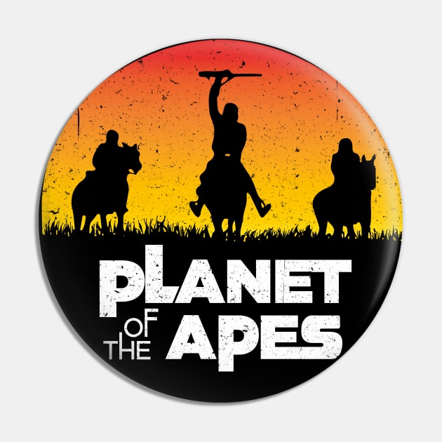 Planet Of The Apes Sunset Pin by Alema Art