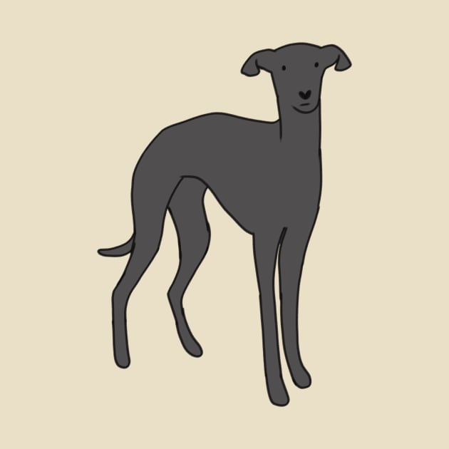 Cartoon italian greyhound by Mayarart