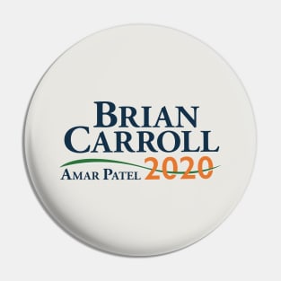 Brian Carroll Amar Patel 2020 Presidential Election Logo Pin