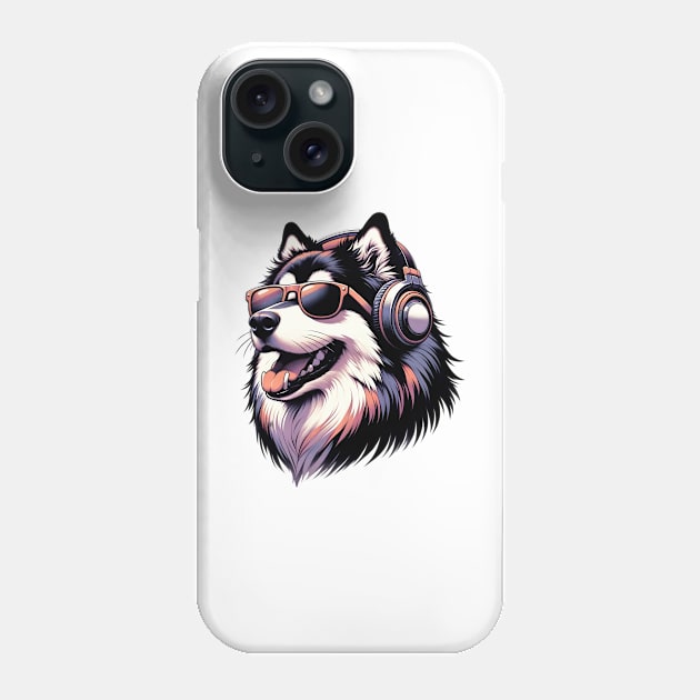 Lapponian Herder Smiling DJ with Bold Colors Phone Case by ArtRUs